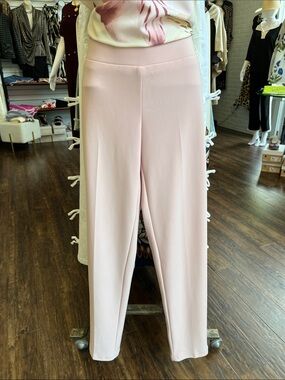 082 Frank Lyman Design Pale Pink Straight-Leg Pull-On Pants